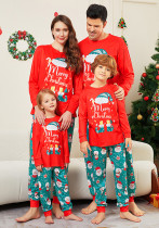 Christmas Family Wear Christmas Hats and Shoes Snowman Santa Claus Print Long Sleeve Pajama Set