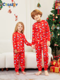 Christmas Family Wear Christmas Tree Snowman Deer Print Pajama Set