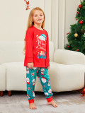 Christmas Family Wear Christmas Hats and Shoes Snowman Santa Claus Print Long Sleeve Pajama Set