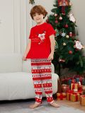 Christmas Family Wear Deer Short Sleeve Print Pajama Set