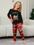 Christmas Family Wear Car Snowman Christmas Tree Print Pajama Set