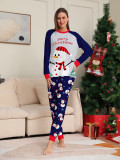 Christmas Family Wear White Snowman Pajama Set