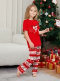 Christmas Family Wear Deer Short Sleeve Print Pajama Set