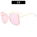 Women Large Frame Metal Sunglasses Sunglasses