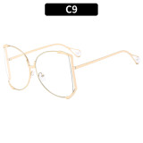 Women Large Frame Metal Sunglasses Sunglasses