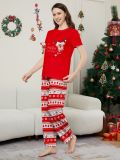 Christmas Family Wear Deer Short Sleeve Print Pajama Set