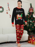 Christmas Family Wear Car Snowman Christmas Tree Print Pajama Set