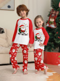 Christmas Family Wear Santa Claus Print Round Neck Pajama Set