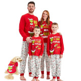 Christmas Family Wear Printed Long Sleeve Round Neck Pajama Set