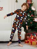 Halloween Family Wear Party Devil Pumpkin Wizard Print Pajama Set