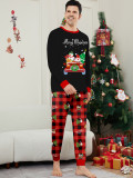 Christmas Family Wear Car Snowman Christmas Tree Print Pajama Set