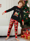 Christmas Family Wear Car Snowman Christmas Tree Print Pajama Set