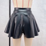 Women Pu Leather Pants Skirt