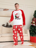 Christmas Family Wear Santa Claus Print Round Neck Pajama Set