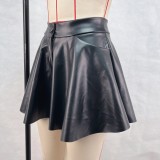 Women Pu Leather Pants Skirt