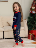 Christmas Family Wear Hat White Beard American Holiday Party Print Pajama Set