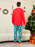 Christmas Family Wear Christmas Hats and Shoes Snowman Santa Claus Print Long Sleeve Pajama Set