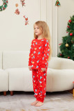 Christmas Family Wear Christmas Tree Snowman Deer Print Pajama Set