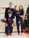 Christmas Family Wear Hat White Beard American Holiday Party Print Pajama Set