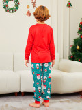 Christmas Family Wear Christmas Hats and Shoes Snowman Santa Claus Print Long Sleeve Pajama Set