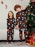 Halloween Family Wear Party Devil Pumpkin Wizard Print Pajama Set
