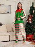 Christmas Family Wear Elf Print Pajama Set