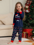 Christmas Family Wear Hat White Beard American Holiday Party Print Pajama Set