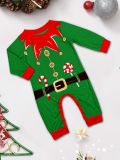 Christmas Family Wear Elf Print Pajama Set