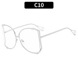 Women Large Frame Metal Sunglasses Sunglasses