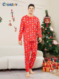 Christmas Family Wear Christmas Tree Snowman Deer Print Pajama Set