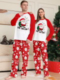 Christmas Family Wear Santa Claus Print Round Neck Pajama Set
