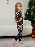 Halloween Family Wear Party Devil Pumpkin Wizard Print Pajama Set