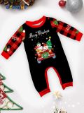 Christmas Family Wear Car Snowman Christmas Tree Print Pajama Set