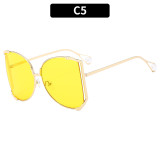 Women Large Frame Metal Sunglasses Sunglasses