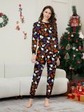 Halloween Family Wear Party Devil Pumpkin Wizard Print Pajama Set