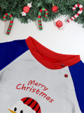 Christmas Family Wear White Snowman Pajama Set