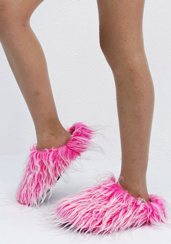 Plush Slippers For Men And Women Autumn Winter Slip-On Shoes