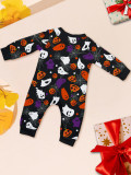 Halloween Family Wear Party Devil Pumpkin Wizard Print Pajama Set