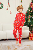 Christmas Family Wear Christmas Tree Snowman Deer Print Pajama Set
