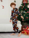 Halloween Family Wear Party Devil Pumpkin Wizard Print Pajama Set