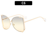 Women Large Frame Metal Sunglasses Sunglasses