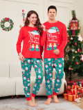Christmas Family Wear Christmas Hats and Shoes Snowman Santa Claus Print Long Sleeve Pajama Set