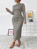 Plus Size Women sexy long-sleeved dress