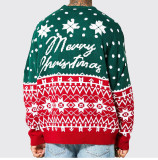 Men's Autumn Winter Christmas Knitting Shirt Jacquard Loose Pullover Sweater