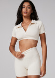 Women Ribbed Yoga Two Piece Set