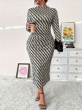 Plus Size Women sexy long-sleeved dress
