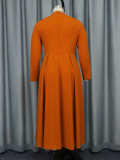 Women's Fashion High Neck A-Line Elegant Beaded Dress
