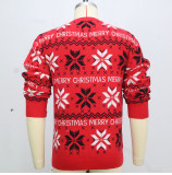 Men's Autumn Winter Christmas Jacquard Loose Long Sleeve Sweater