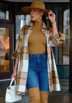 Women Plaid Cardigan Long Jacket Women Plaid Cardigan Long Jacket