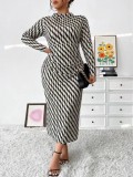 Plus Size Women sexy long-sleeved dress